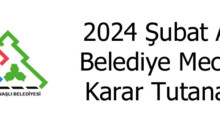 2024 YILI OCAK AYI MECLİS KARARLARI TUTANAĞI